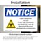 Signmission Radiation & Laser Sign, 5 in H x 7 in W, Vinyl Decal, Rectangle OS-2PACK-NS-D-57-L-19081 - alternate 4
